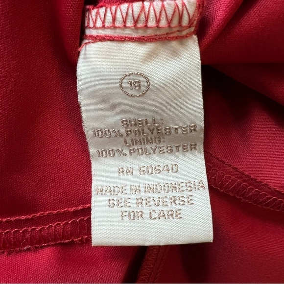 JONATHAN MARTIN Sleeveless Tiered Dress Red Style 2986503Y Size 16 - Picture 7 of 9